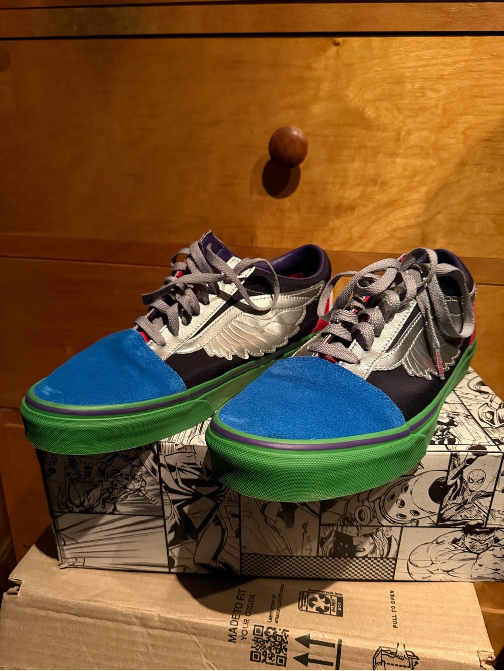 Vans x Marvel Avengers Iron Man Captain America Thor Hulk Low Cut Shoes